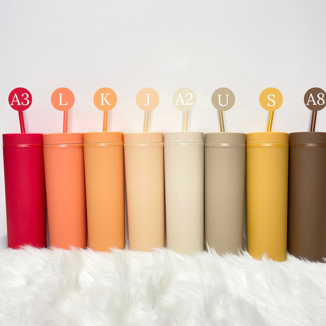16OZ THE NUDE COLOUR COLLECTION SKINNY TUMBLERS