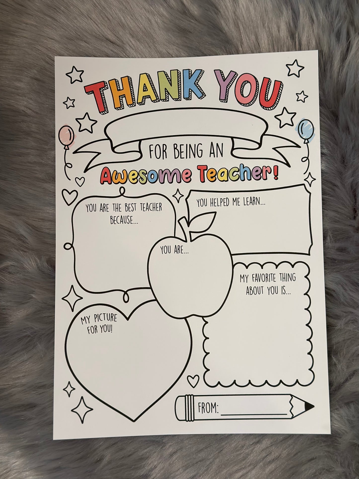 TEACHER COLOUR SHEETS