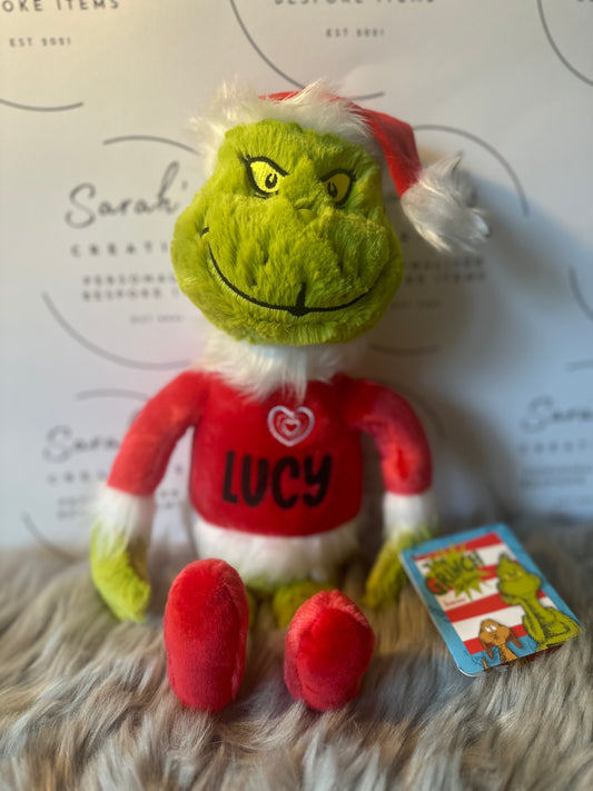 PERSONALISED GRINCH TEDDYS