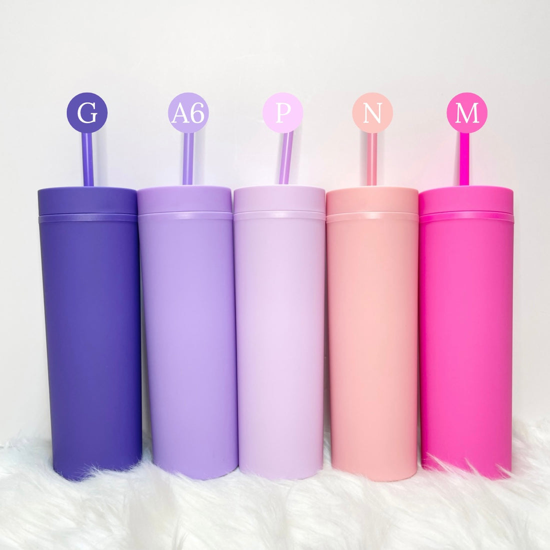 16OZ PINKS SKINNY TUMBLERS