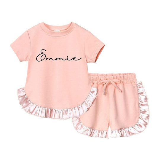 RUFFLE SHORTS AND T-SHIRT SETS