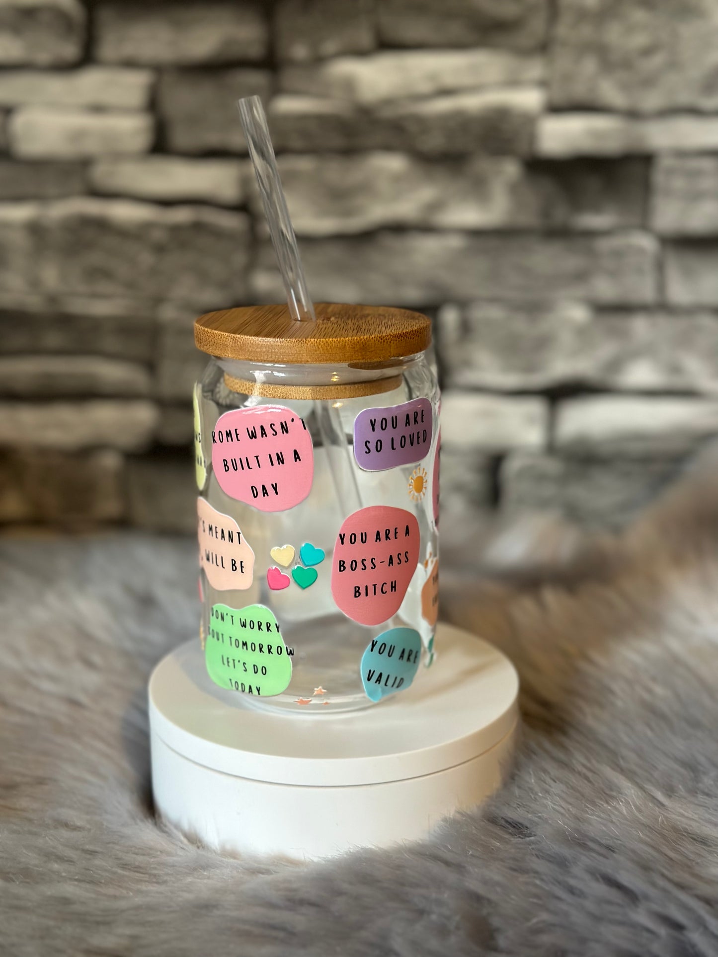 NOTES TO SELF 16OZ BAMBOO GLASS