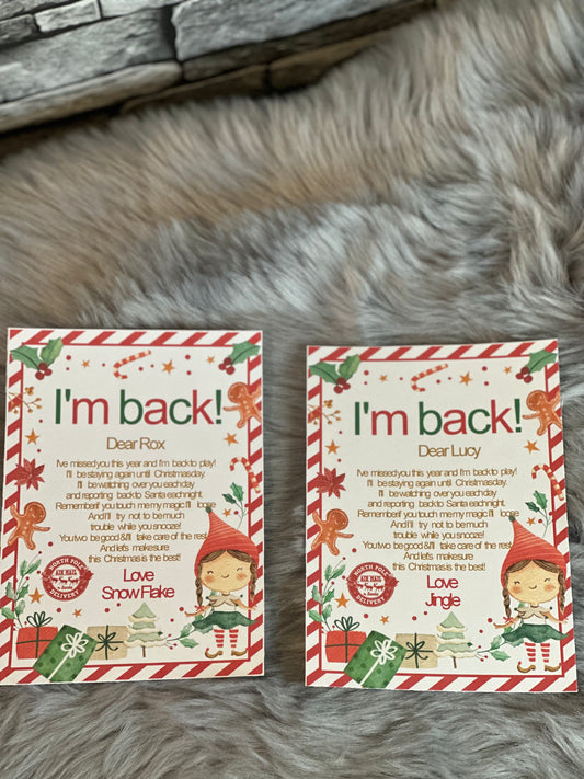 ELF I’M BACK LETTER