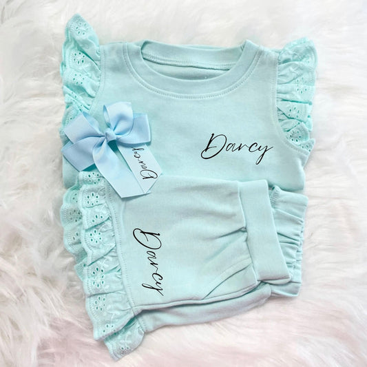 FRILL SHORT AND T-SHIRT SETS
