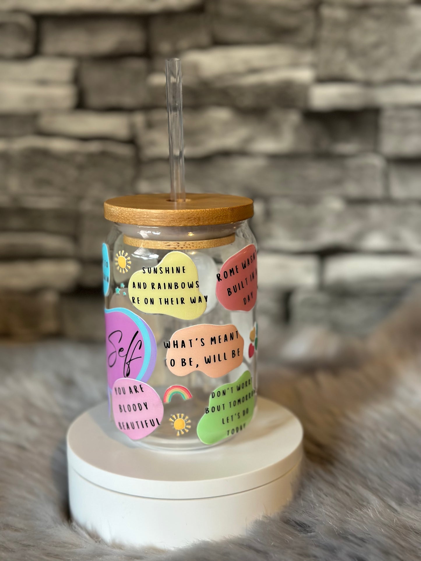 NOTES TO SELF 16OZ BAMBOO GLASS